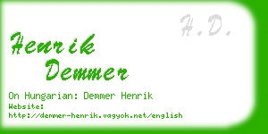 henrik demmer business card